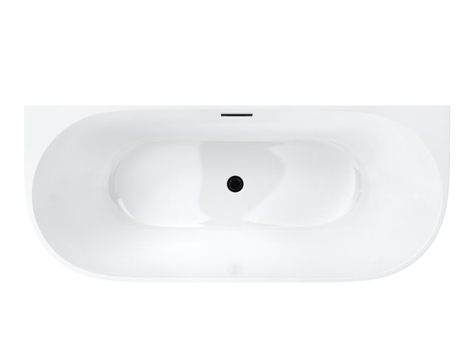 Wanna akrylowa, przyścienna wolnostojąca Mono Corsan 150 cm korek czarny