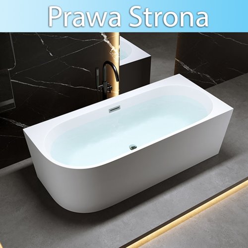 Wanna przyścienna narożna prawa 140 cm Mera Hydrosan