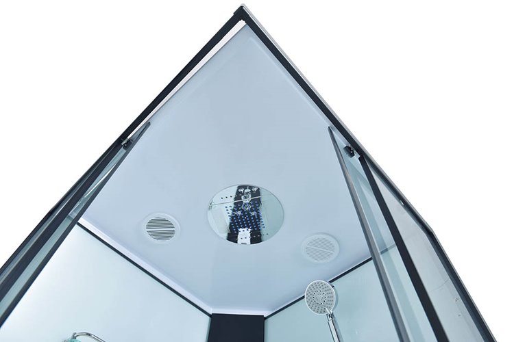 Kabina prysznicowa kwadratowa zabudowana jasny środek 90x90