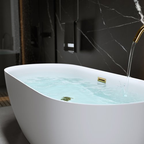 Wanna wolnostojąca 160 cm złoty korek oraz przelew Cesana Hydrosan