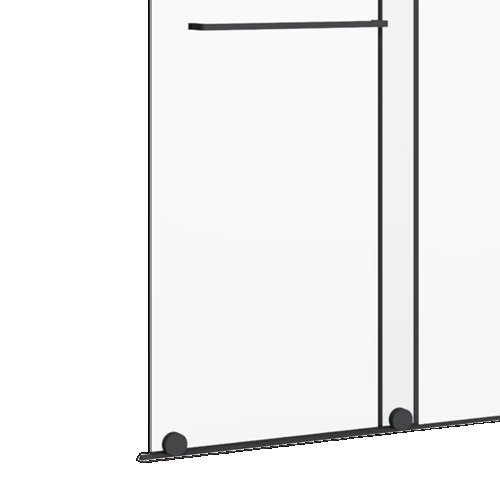 Czarna ścianka prysznicowa rozsuwana 120 cm Creative BK258T12K powłoka Clean Glass