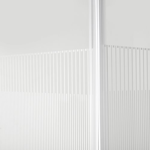 Biała kwadratowa kabina prysznicowa z brodzikiem szkło z dekorem 90x90 Xenia WH Kerra