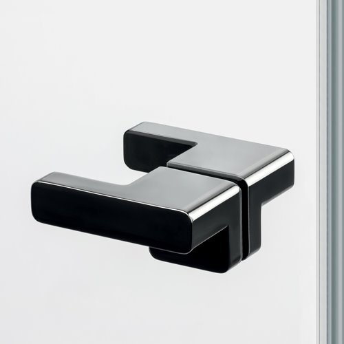 Czarna przyścienna kabina prysznicowa prawa 100x90 EXK-6263 Eventa Black Chrome New Trendy