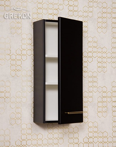 Szafka wisząca niska czarny mat 30x72 cm Belli Gold Gante