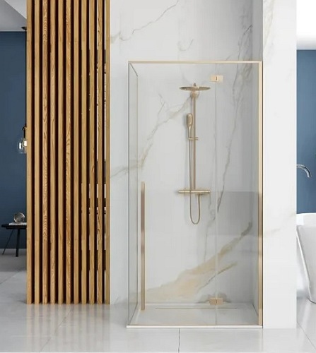 Złota kabina prysznicowa prostokątna 120x90 Rea Fargo