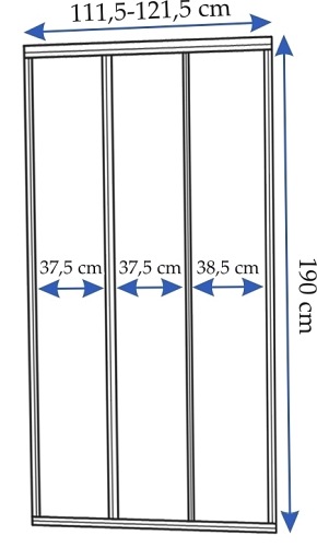 Drzwi prysznicowe rozsuwane 120 cm Rea Alex