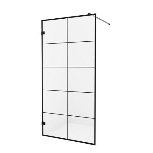 Czarne szprosy ścianka prysznicowa 90 cm EXK-2022 Avexa Black New Trendy