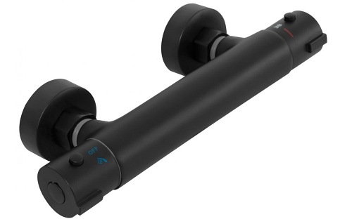 Czarny zestaw prysznicowy z termostatem Mike Rea