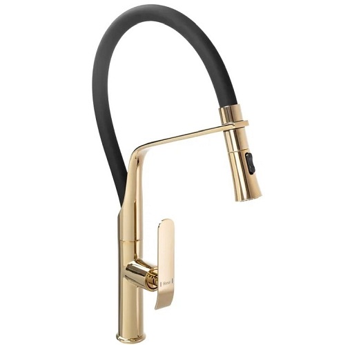 Czarna bateria kuchenna Castor Black Gold Mat Rea