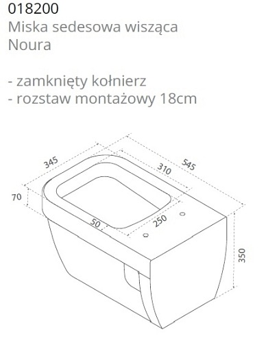 Miska wisząca WC Noura Cerastyle