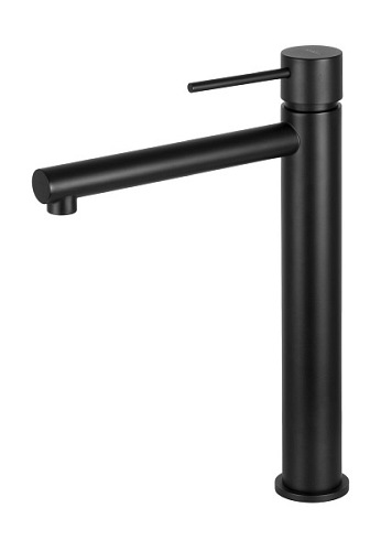Czarna bateria umywalkowa wysoka CMB7512BL Lugo Corsan