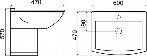 Umywalka wisząca z półpostumentem Kerra Kleopatra 14