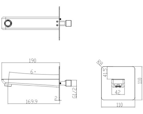 Wylewka wannowa Parma WD CR Omnires