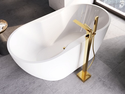 Wanna wolnostojąca korek klik-klak chrom 140 cm Navia Besco