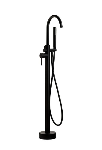 Czarna bateria wannowa wolnostojąca CMM35BL Lugo Corsan