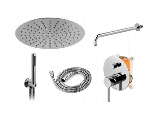 Chromowany zestaw natryskowy podtynkowy Lungo chrom Rea