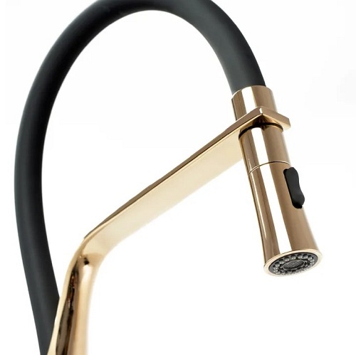 Czarna bateria kuchenna Castor Black Gold Mat Rea