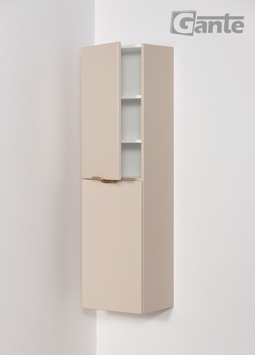 Słupek łazienkowy wiszący piaskowy złoty uchwyt 143,5x40 cm Magnolia Gante