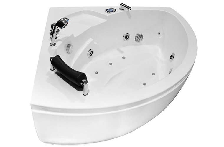 Wanna łazienkowa z hydromasażem Spa narożna 135x135 cm MO-0313