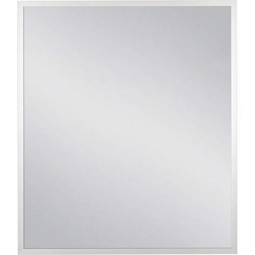 Lustro łazienkowe prostokątne 70x80 cm srebrna rama