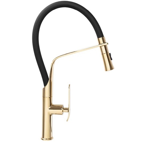 Czarna bateria kuchenna Castor Black Gold Mat Rea