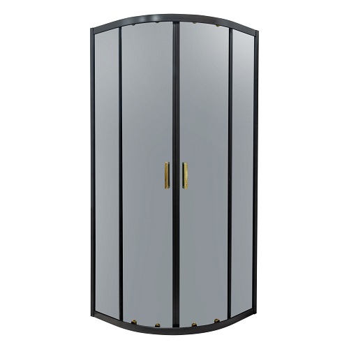 Kabina prysznicowa czarno-złota  90x90 Tiara Gold Kerra