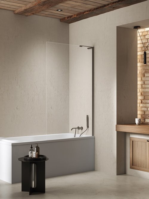 Parawan wannowy kolor stal szczotkowana 80x150 P-0224-WL Nesta Gunmetal Brushed New Trendy