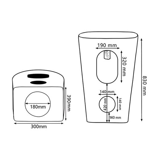 Umywalka wolnostojąca ceramiczna owalna czarny połysk 49x37x83 cm CLARO-BL-490