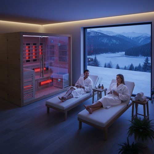 Sauna Combo na podczerwień + fińska 6-osobowa 200x160 cm Helsi2 8KW