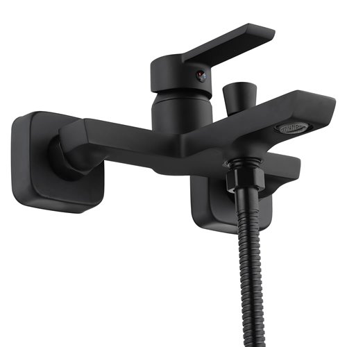 Czarna bateria wannowa Argus Rea