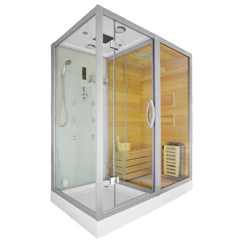 Sauno kabina prysznicowa prostokątna 180x110 cm MO-1752W PRAWA TRIO