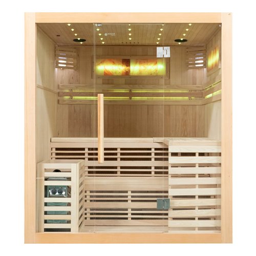 Sauna sucha fińska piec 6 KW Harvia BC60 + kamień solny 180X160X200CM MO-EA4-I Mazur