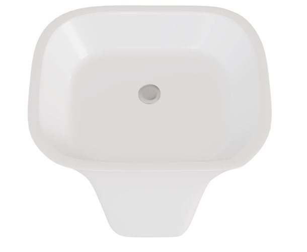 Umywalka wolnostojąca z konglomeratu biały połysk Assos Besco UMD-A-WO