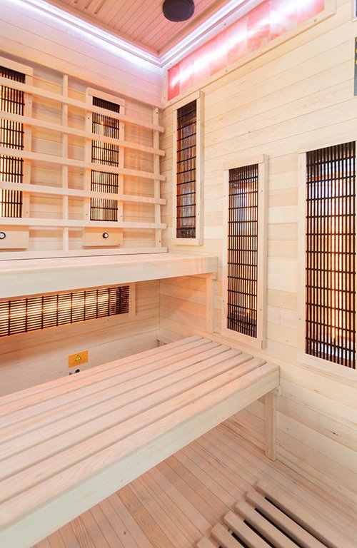 Sauna na podczerwień 2 osobowa + kamienie solne 120X120X200CM MO-EP2RSP Infrared Mazur