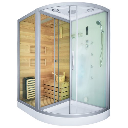 Sauno kabina prysznicowa 180x110 cm MO-1751W LEWA TRIO