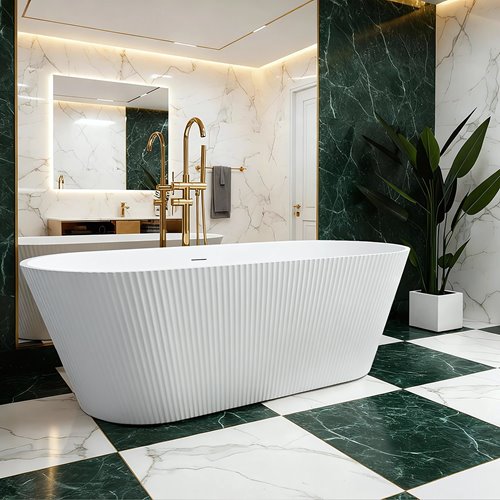 Wanna wolnostojąca ryflowana 170 cm Ofelia Rea