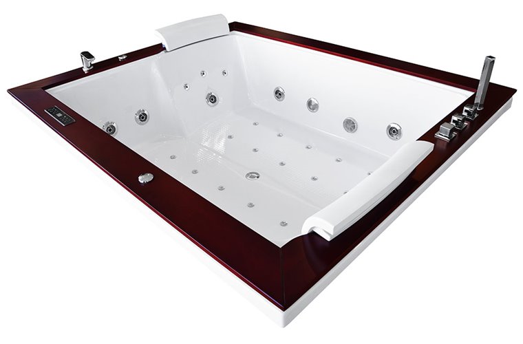 Wanna z hydromasażem do zabudowy prostokątna 180x150 cm MO-1666 Turbo