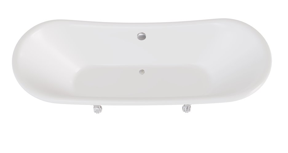 Wanna wolnostojąca czarna Amelia 190 Łapy Chrom