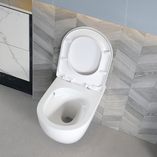 Biała miska wc wisząca Rimless Mizu Tornado MIZU-WH-TR-02 Hydrosan