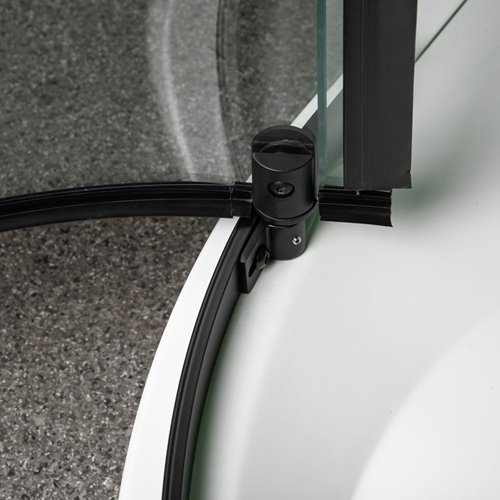 Czarna kabina prysznicowa jednoskrzydłowa Splash 80 Black