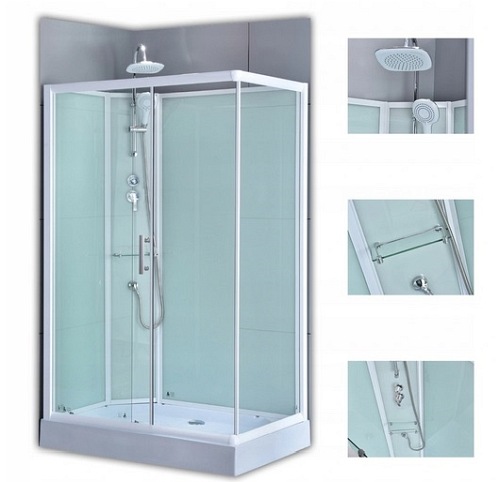 Kabina prysznicowa prostokątna zabudowana 120x80 WSH-307L