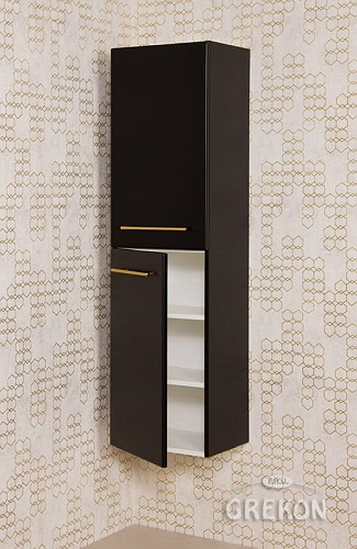 Słupek łazienkowy wiszący czarny mat 143x40 cm Belli Gold Gante