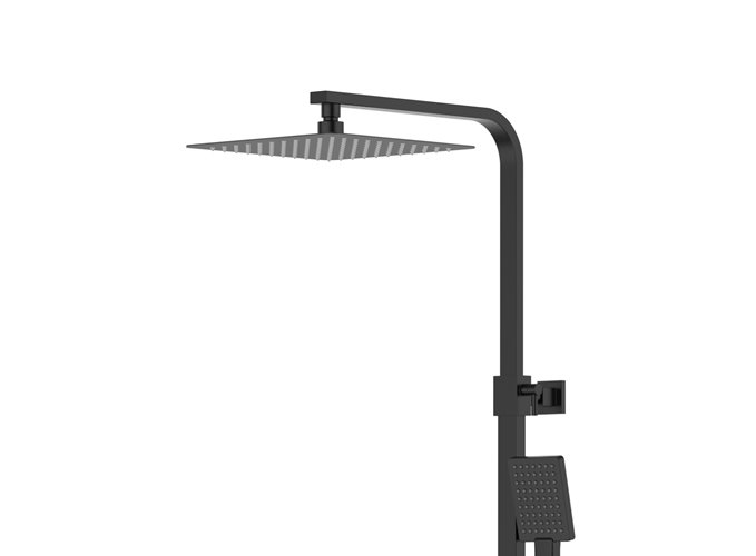 Kolumna natryskowa w kolorze czarnym z wylewką deszczownica kwadratowa CMN02MBLW Ango Corsan