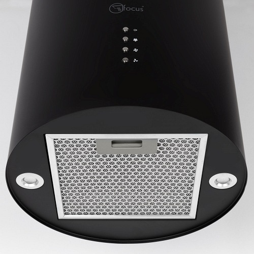 Okap wyspowy 35 cm czarny Shadow Focus