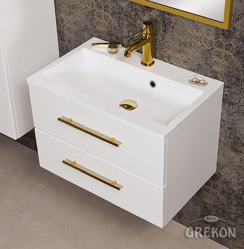 Szafka wisząca z umywalką biały mat 60 cm Belli Gold Gante