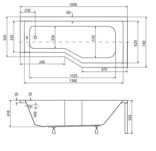 Wanna + parawan 2S Integra 150 Prawa Besco
