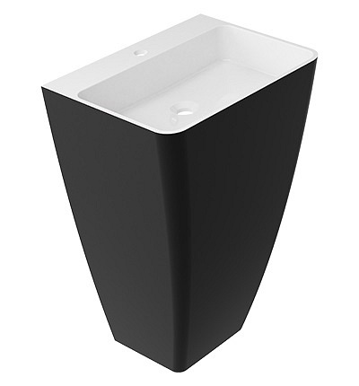 Czarna umywalka wolnostojąca Parma UW CP Marble+