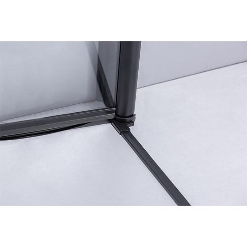 Czarna kabina prysznicowa składana kwadratowa 100x100 BS05C