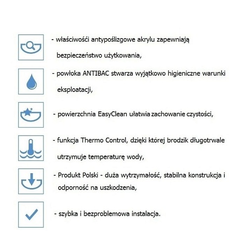 Czarno-biała wanna symetryczna narożna z obudową 120x120 Mia Besco