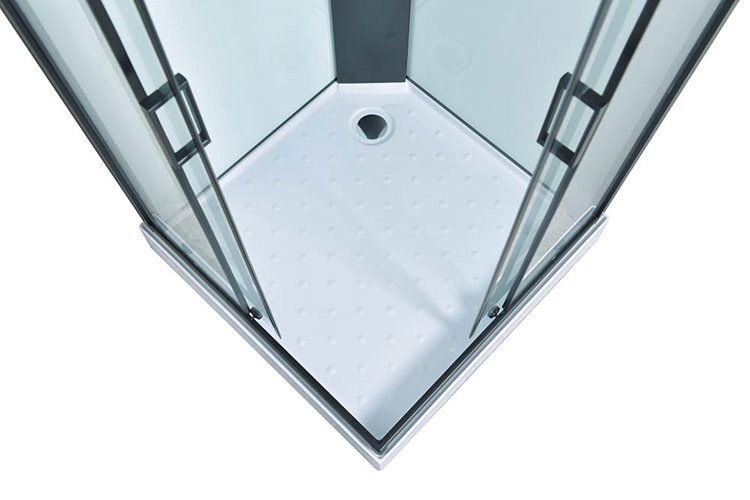 Kabina prysznicowa kwadratowa zabudowana jasny środek 90x90